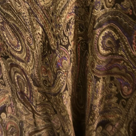 Jones New York Brown and Purple Trumpet Midi Skirt - Picture 2 of 5